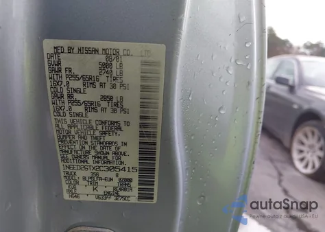 2002 Nissan Frontier Desert Runner Se-V6 from USA, damaged, VIN 1N6ED26TX2C305415